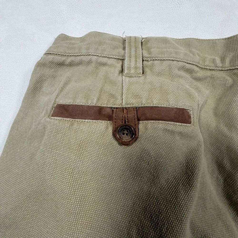 Vintage‎ Orvis Mens 38x28 Khaki Cotton Canvas Work Pants D-Ring Straight Leg Tan